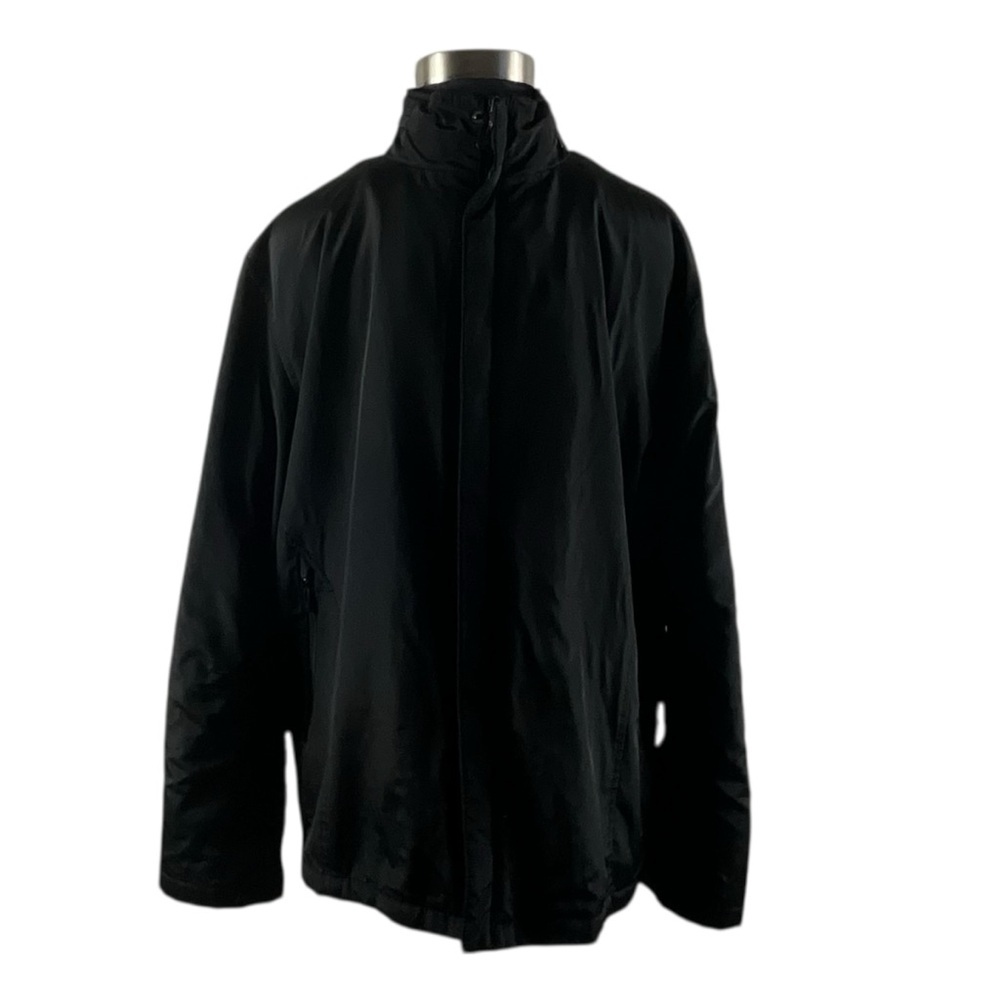 TUMI T TECH Commuter Waterproof Hooded Men Plus Size Two Layer ‎ Black Coat